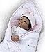 TERABITHIA 20inch 50cm Realistic Reborn Baby Doll in Silicone Vinyl Black African-American Stuffed Cloth Body Newborn Dolls That Look Real and Feel Real Child Xmas Gift
