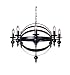 Produktbild CRYGD 8-Licht Kronleuchter Rustic Industriependelleuchte mit Metallschirm Schwarz für Kücheninsel, Speisezimmer, Eintrag, Foyer, Scheune