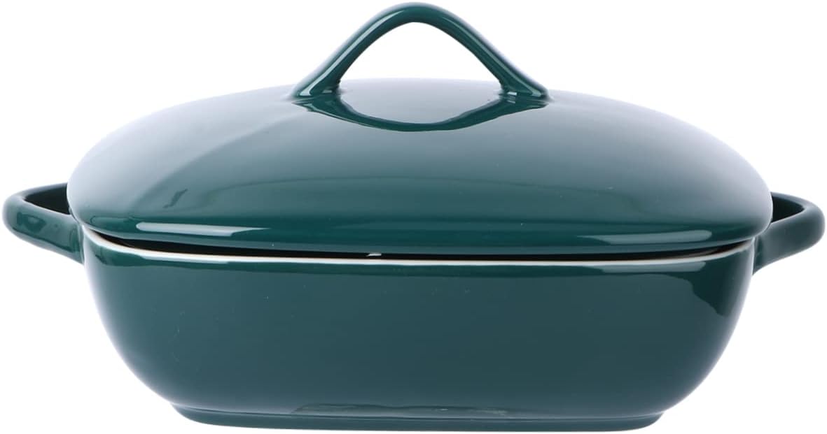 Cabilock Bakeware Ceramic Rice Bowl Bread Container Square