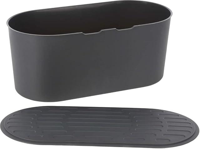 Home & Styling Reusable Plastic Bread Bin Storage Box with Cutting Board Lid (Grey)