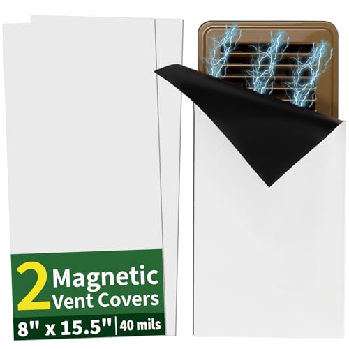 FINDMAG High Strength Magnetic Vent Covers 8 x 15.5 Strong Vent Cover for Home Ceiling and Wall Registers Wall Vents Covers with Advanced Soundproof Design for HVAC Systems and RV Use 2 Pack