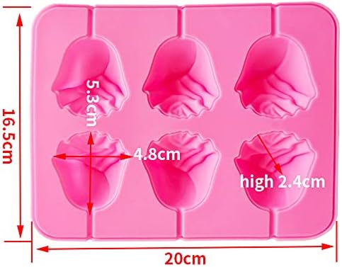 Miniatura 2 de Molde de silicona para palillo de queso de flor de rosa, molde de piruleta para el día de San Valentín, molde de chocolate, decoración de tartas,