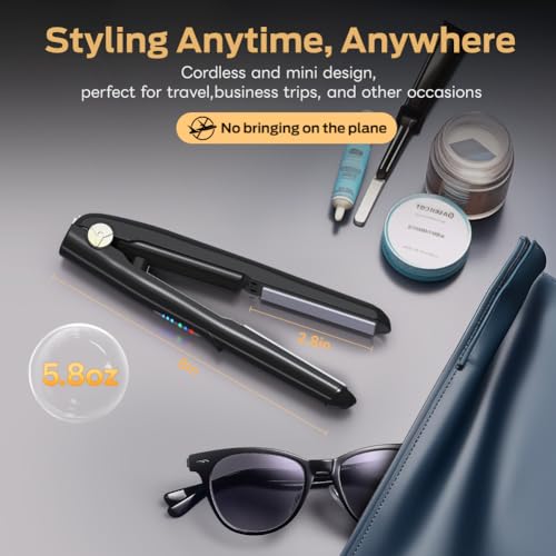Plancha de cabello portátil inalámbrica 2 en 1 mini miniatura 6