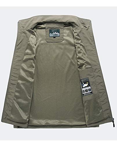 Image of Hixiaohe Mens Lightweight Vest Outerwear Casual Summer Outdoor Travel Vest for Hiking Fishing Golf Photo Work with Pockets