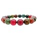 Gorgeous 10mm Round Multi Color Agate Stretchy Bracelet Fits up to 8.5" wrist