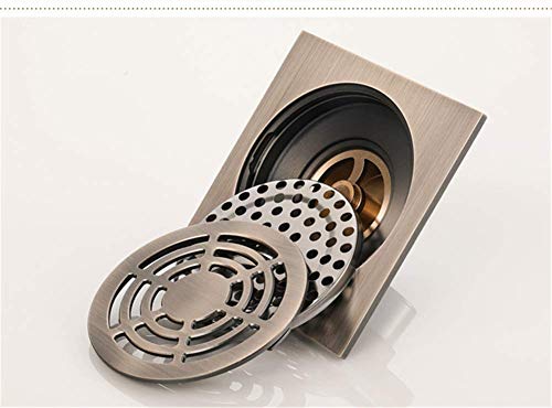 Drain de sol de douche de salle de bain carré en laiton durable - 3