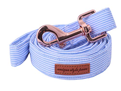Unique Style Paws Durabel Dog Leash Matching Collar 6 Colors and 3 Size Soft and Comfy Handle for Dogs and Cats
