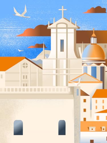 Affiche de Dubrovnik idée cadeau vintage originale format 40x30 - 2