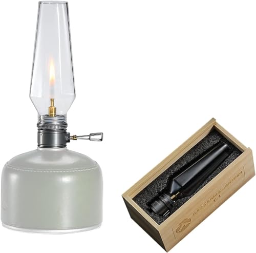 Lanterne de camping à gaz propane Campingmoon rétro pour éclairage de tente