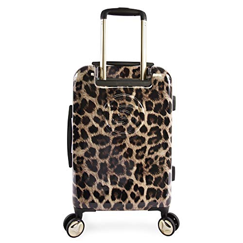 Bebe Women's Adriana 21" Hardside Carry-On Spinner Luggage,Telescoping Handles, Leopard, One Size #TOP2