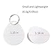 100 Pack Round Key Tags with Split Ring, Tough Plastic Key Tags 1.5 Inch White Key Tags Writable Key Identifiers Tags with 200 Pcs White Label Stickers