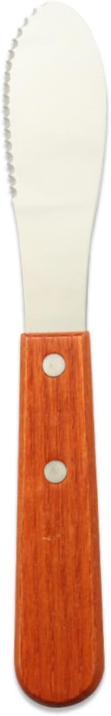 不锈钢黄油抹刀牛油果酱抹刀木柄刀芝士切刀贝果面包吐司涂刀 KCookware Accessories - 497