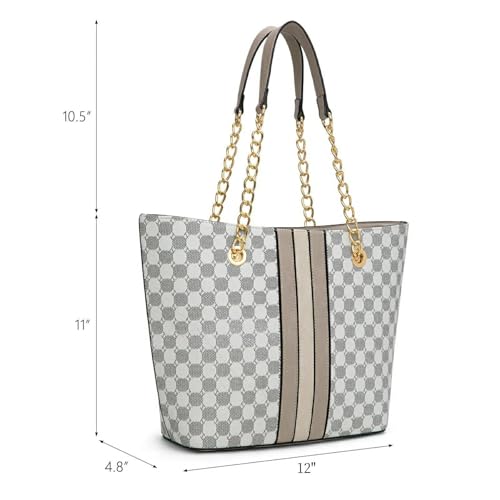 Image of Handbags for Women Chain Shoulder Vegan Leather Tote Bag Top Handle Handbag