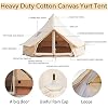 Glamcamp Bell Tent,4 Seasons Breathable Cotton Canvas Yurt Tent - w/Stove Jack,Luxury Camping Tent Outdoor,Zipped Removable Floor