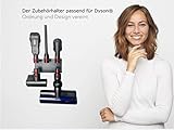 Die Dyson Zubehör Wand-Halterung ist aus hoch qualitativem Metall hergestellt und bietet einen optimalen Halt