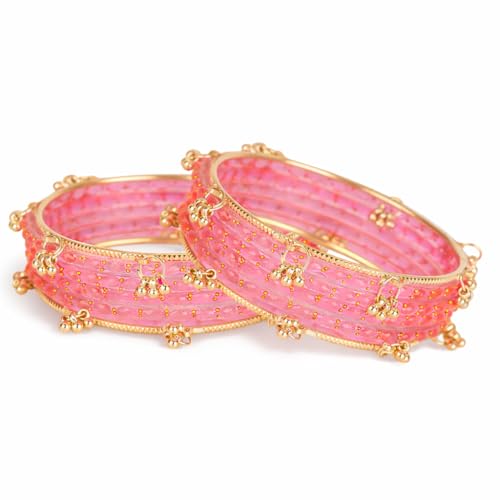 Image of Shining Diva Fashion 16 Pcs Trendy Stylish Glass & Kashmiri Ghungroo Bangles Set for Women & Girls | Traditional Festive Wedding Party Jewellery