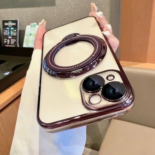 Étui magnétique iPhone 14 Plus ENILSA violet avec support de béquille intégré