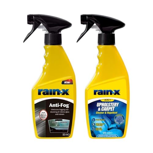 Kit Rain-X antibuée voiture et nettoyant tissu auto de 500 ml