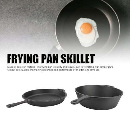 VELATEMOR 10-Zoll-Gusseisenpfanne, 2-teilige Pfanne, Gleichmäßige Erwärmung, Vielseitiges, Effizientes Kochen, Gusseisenpfanne mit Praktischem Griff für die Heimküche 4 VELATEMOR 10-Zoll-Gusseisenpfanne, 2-teilige Pfanne, Gleichmäßige Erwärmung, Vielseitiges, Effizientes Kochen, Gusseisenpfanne mit Praktischem Griff für die Heimküche