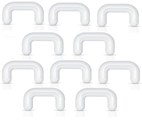 Pierced Owl Set of 10 Clear Acrylic Septum Ring Retainers,