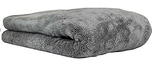 Auto Hub Heavy Microfiber Cloth for Car Cleaning and Detailing, Double Sided, Extra Thick Plush Microfiber Towel Lint-Free, 800 GSM (Size 40cm x 40cm)/Pack of 1, Color:- Grey