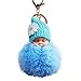 Gaddrt Plüsch-Pompon-Schlüsselanhänger, 8 cm, Himmelblau