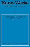 Werke, 9 Bde. u. 2 Anm.-Bde., Bd.2, Vorkritische Schriften: Akademie Textausgabe (Immanuel Kant: Werke, Band 2) - Immanuel Kant 