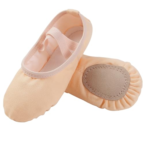 Ballet Shoes for Girls, Canvas Toddler Ballet Shoes Leather Split Sole Ballet Slippers for Girls Toddler/Little/Big Kid