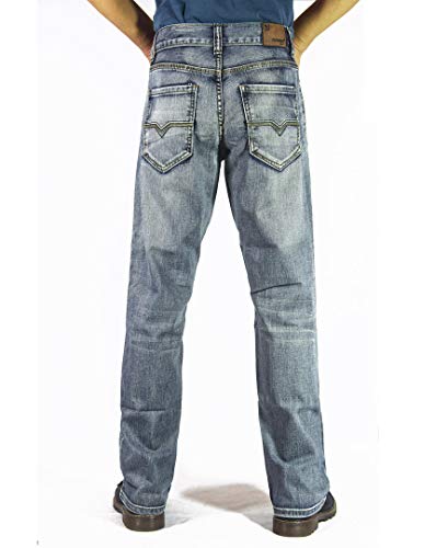 Image of Flypaper Men's Fashion Bootcut Blue Jeans Regular Fit Mens Work Pants