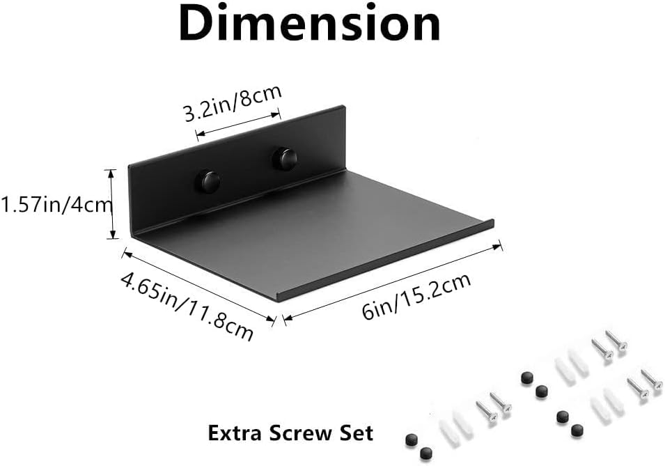 Z metnal Small Floating Shelves, 15cm Mini Gloss Metal Shelf for Collection Action Figures 15cm Decor Disply Wall Shelf - Image 4