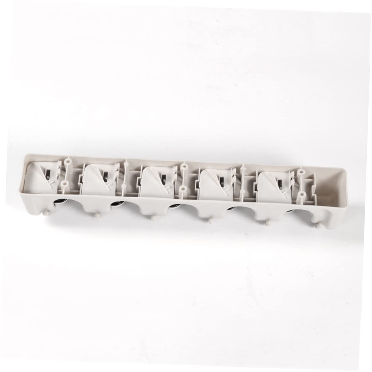 Wandmontierter Mopphalter aus ABS Kunststoff und 6 Haken mit 5 Positionen