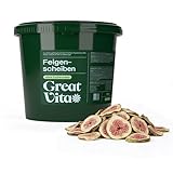 GreatVita Feigenscheiben gefriergetrocknet 400g - knusprige Feigen ohne Zuckerzusatz - gefriergetrocknete Früchte - Freeze-Dried Figs - Snack & Topping für Müsli, Joghurt & Desserts