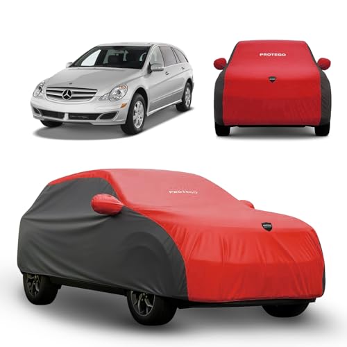 Image of PROTEGO Prime Series India's 1st Anti-Tear Car Cover for Mercedes-Benz R Class | Heavy-Duty, Custom Fit, All Weather | 100% Waterproof, Windproof & Hail Resistant | 2-Year Warranty | Red + Black