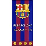 70 x 140 cm FCB 79283A FC Barcelona - Toalla de playa (70 x 140 cm, 100% algodón), color rojo y azul