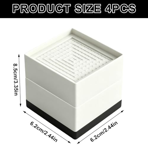 Soportes antideslizantes para muebles cuadrados elevadores de cama y sofá color albaricoque 3