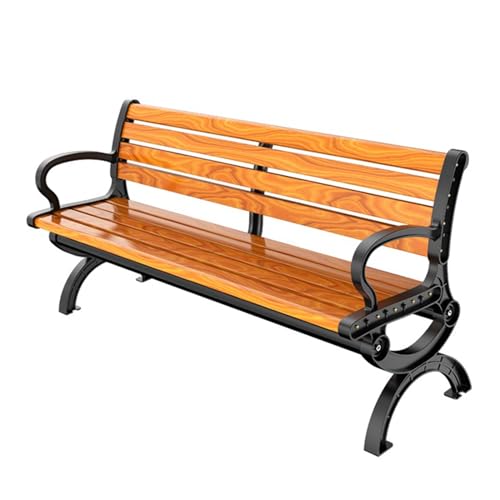 Bancs de jardin extérieur métal marron grand banc de parc 2 3 4 places
