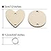 Favide 200 Pieces in Total, Wooden Circles Wooden Heart Tags with Holes and 12 mm Rings for Birthday Boards, Valentine, Chore Boards, Arts and Crafts (Set 1)