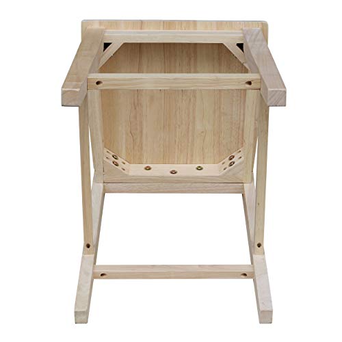 International Concepts Aspen Counter Slat Stool-24 Seat Height, Unfinished #TOP5