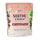 Soothe Naturals Soothe & Renew Fiber Supplement Powder - Daily Fiber Blend for Digestive Health, Bowel Regularity, Heart & Cholesterol Support with Psyllium, Flaxseed, Beetroot & Nopal-30 Servings