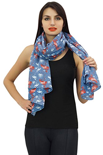 Flamingo Printed Scarf Stole 100% Cotton Lightweight, Shawl, ScarvesWomen Neck Wrap Shawl Scarves-28x72 Inches4