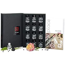 TASTERPLACE Aromas de Vino Tinto Versión en inglés - Kit de Aromas para cata de Vino - para sumilleres y Aficionados - Sommelier Set