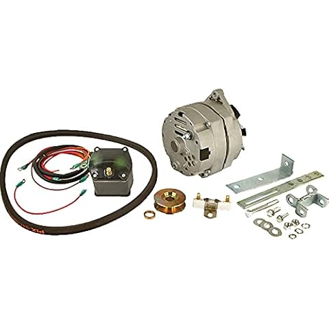 Complete Tractor New Alternator for Generator Conversion Kit Compatible with/Replacement for Early Ford Tractor | 1939-1951 Tractor Models 8N, 2N and 9N,Black Cover