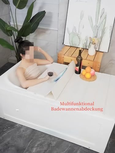 Cubierta de bañera Ilat aislante de PVC para barril de madera, bandeja superior de 85 x 130 cm 4