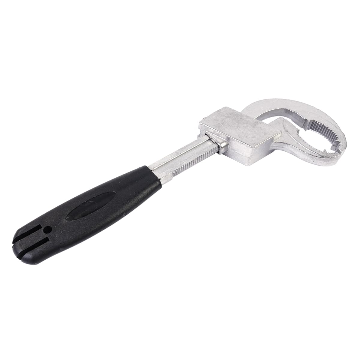Llave ajustable de doble extremo, herramienta multifuncional para plomería, llave de media luna de gran apertura con cabezales de repuesto