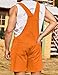 Bindefon Denim Overalls for Men Jeans Shorts Jumpsuit Work Bibs Coveralls with Zipper(Orange,M)