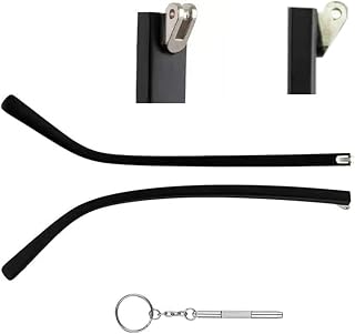 Eyeglasses Arms 1 Pair Glasses Sunglasses Replacement Temple TR90 Plastic Frame Arms Convex Teeth Double Teeth (Glasses Temple Width 7mm/0.275inch)