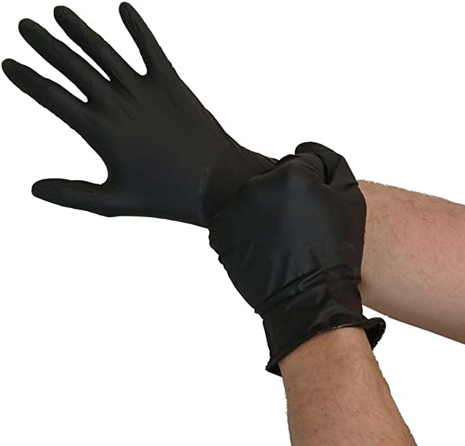 RZT GUANTES de NITRILO TEXTURIZADOS negros – Los guantes de nitrilo MÁS RESISTENTES del mercado – SIN LÁTEX 150 unidades (Talla XL)