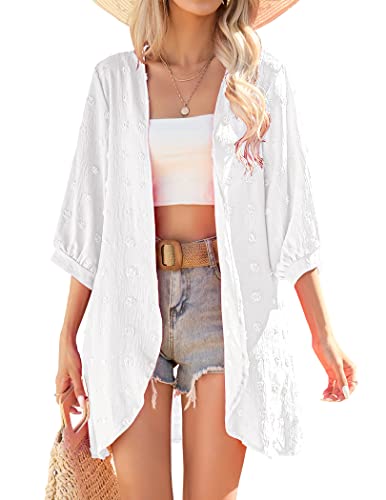 Image of Yekaty Kimonos for Women Lightweight Summer Cardigan Loose Beach Cover Up