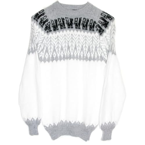 Gamboa Alpaca Maglione Donna Lana Pullover Elegante Estate Invernale Manica Lunga Collo Rotondo