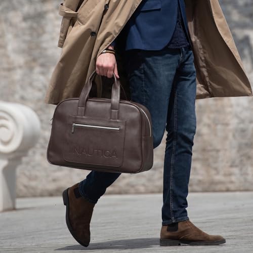 Image of Nautica 20L Compact, Stylish & Comfortable Hand Duffel Bag: Perfect for Travel and Everyday Adventures | for Men and Women | Brown